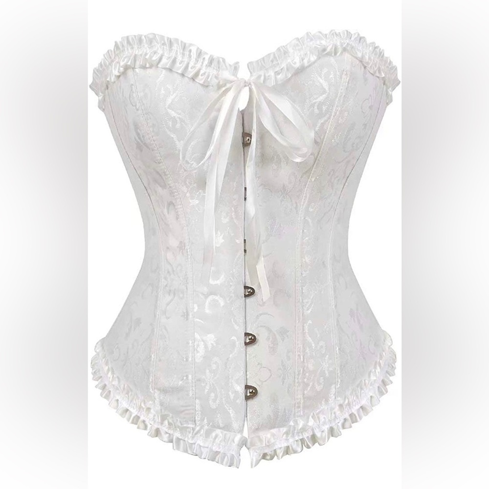 NEW white XS over bust corset size 2-4 SEXY